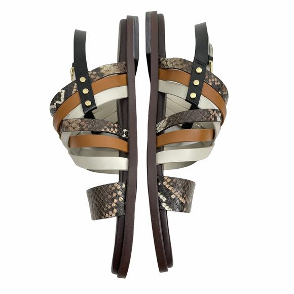 Cole Haan Francie Slingback Flat Sandal Animal Print Size 6.5M - Picture 8 of 13